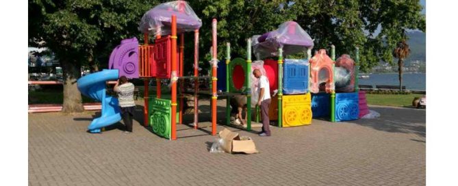 Tren Temalı Çocuk Oyun Parkı